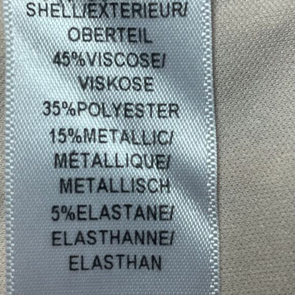 Adrianna Papell Melinda Matelasse Floral Column Gown Size 12 Cap Sleeves Shimmer - Picture 9 of 10